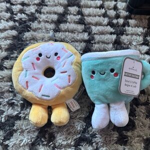 Hallmark Yellow Donut and coffee  Plush Set